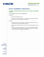 Preview for 1 page of Navitar 372MCZ151 Installation Instructions