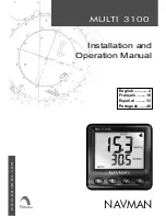 Preview for 1 page of Navman MULTI 3100 Installation And Operation Manual