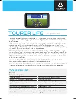 Preview for 1 page of Navman TOURER LIFE Specification