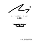 Предварительный просмотр 1 страницы Navon D 501 User Manual