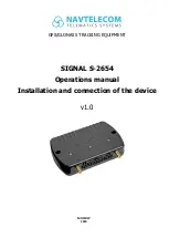 NAVTELECOM SIGNAL S-2654 Manual preview