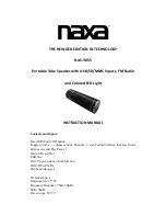 Предварительный просмотр 1 страницы Naxa NAS?3055 Instruction Manual