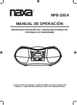 Preview for 11 page of Naxa NPB-250A Instruction Manual