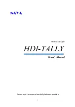 Предварительный просмотр 1 страницы Naya HDI-TALLY User Manual