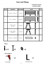 Предварительный просмотр 2 страницы NBB Captain's Double Seat Assembly Manual