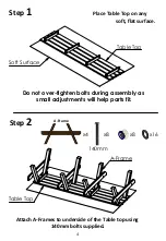 Preview for 4 page of NBB Heavy Duty 3000mm Picnic Table Assembly Manual