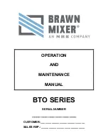 Предварительный просмотр 1 страницы NBE Brawn mixer BTO Series Operation And Maintenance Manual