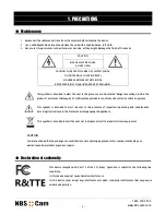 Предварительный просмотр 4 страницы NBS-Cam MWS827 User Manual