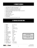 Preview for 5 page of NBS-Cam MWS827 User Manual