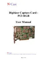 Preview for 1 page of NCast Digitizer Capture Card -PCI RGB User Manual