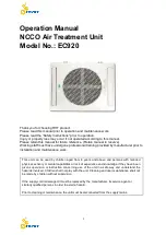 Preview for 1 page of NCCO EC920 Operation Manual