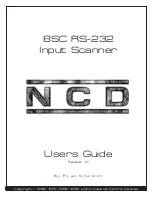 NCD Input Scanner RS-232 User Manual preview