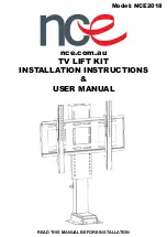 NCE 2018 Installation Instructions & User Manual предпросмотр