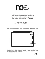 NCE 20LSSB Owner'S Instruction Manual preview