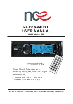 NCE 883MLBT User Manual предпросмотр