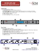 Preview for 2 page of NCM NCM-OR-200 Installation Manual