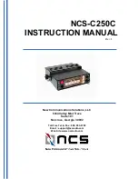 NCS NCS-C250C Instruction Manual предпросмотр