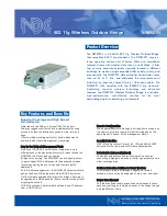 Preview for 1 page of NDC 2.4GHz 802.11g Wireless Outdoor Bridge NWE9251 Specifications