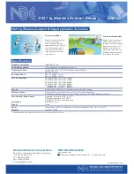 Preview for 2 page of NDC 2.4GHz 802.11g Wireless Outdoor Bridge... Specifications