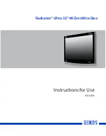 Предварительный просмотр 1 страницы NDS RADIANCE ULTRA 32 4K ZEROWIRE DUO Instructions For Use Manual