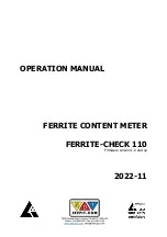 Preview for 1 page of NDT FERRITE-CHECK 110 Manual