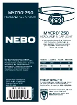 Preview for 1 page of NEBO MYCRO 250 Quick Start Manual