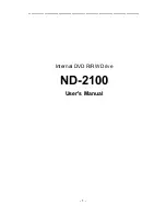 Предварительный просмотр 1 страницы NEC Display Solutions ND-2100 User Manual