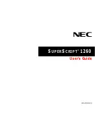 Предварительный просмотр 1 страницы NEC 1260 - SuperScript - Printer User Manual