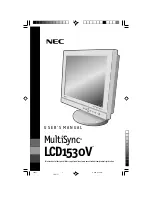 Preview for 1 page of NEC 1530V - LCD - 15.1" Monitor User Manual