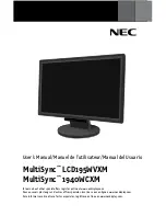 Preview for 1 page of NEC 1940WCXM - MultiSync - 19" LCD Monitor User Manual