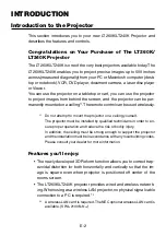 Preview for 2 page of NEC 240K - LT XGA DLP Projector User Manual