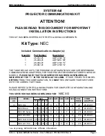 Предварительный просмотр 1 страницы NEC 26-458-01 Manual