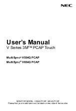 Preview for 1 page of NEC 3M V Series User Manual