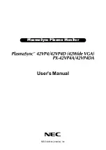 NEC 42VP4A User Manual preview