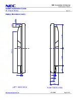 Preview for 5 page of NEC 42XM5 - PlasmaSync - 42" Plasma Panel Installation Manual
