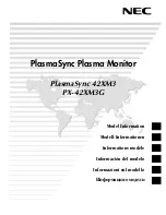 NEC 42XR3 Model Information preview