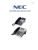 NEC 48/192/IPK Administration Manual preview