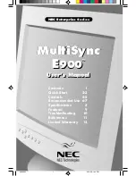NEC 50016755 - MultiSync E900 Plus User Manual preview