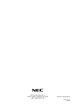 Preview for 36 page of NEC 50RESI Operation Manual