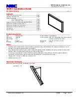 NEC 50XR4 Installation Manual предпросмотр