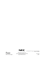 Preview for 140 page of NEC 50XR5 Operation Manual