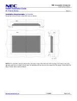 Предварительный просмотр 2 страницы NEC 60XM5 - PlasmaSync - 60" Plasma Panel Installation Manual