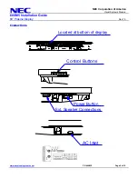 Preview for 9 page of NEC 60XM5 - PlasmaSync - 60" Plasma Panel Installation Manual