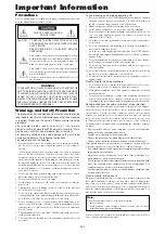 Preview for 3 page of NEC 60XM5 - PlasmaSync - 60" Plasma Panel User Manual