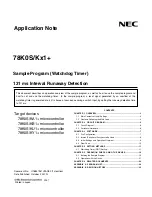 NEC 78GK0S/K 1+ Series Application Note preview