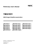 Предварительный просмотр 1 страницы NEC 78K0/KD1 Series User Manual