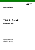 Preview for 1 page of NEC 78K0R - Save It! User Manual