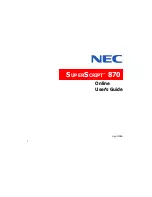 Preview for 1 page of NEC 870 - SuperScript B/W Laser Printer Online User'S Manual