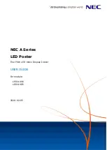 NEC A Series User Manual preview