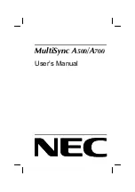 Preview for 1 page of NEC A500 JC-1576VMB User Manual